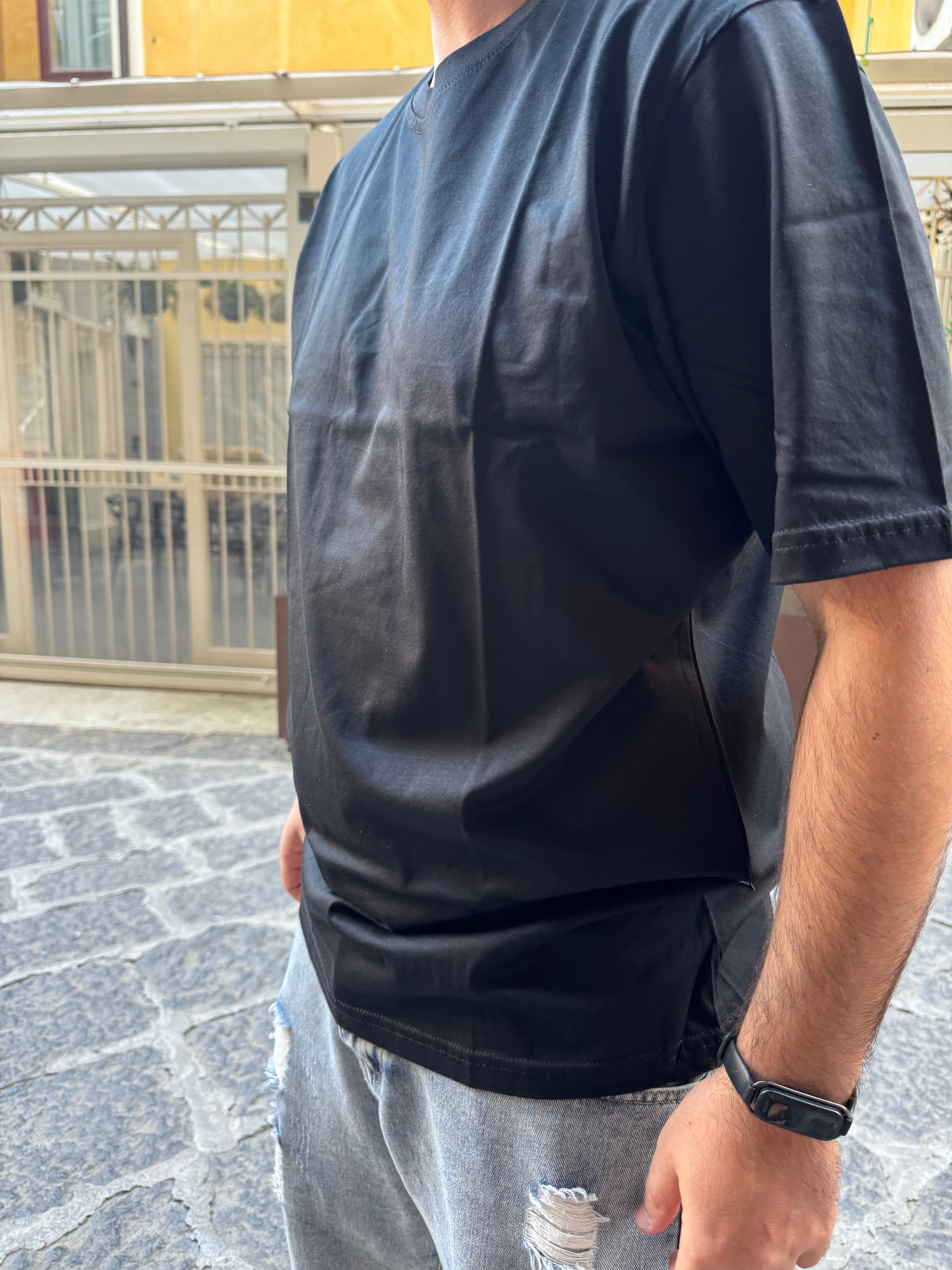 T-SHIRT BASIC EFFETTO SETA NJB - Bluff Clothing Store